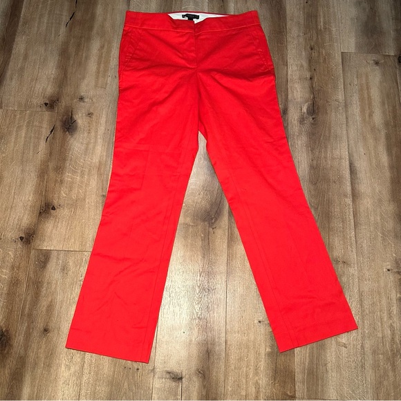 J. Crew Pants - NWT J.CREW Red Crop Capri Cotton Pants Size 0 Style A0072 Color VFL